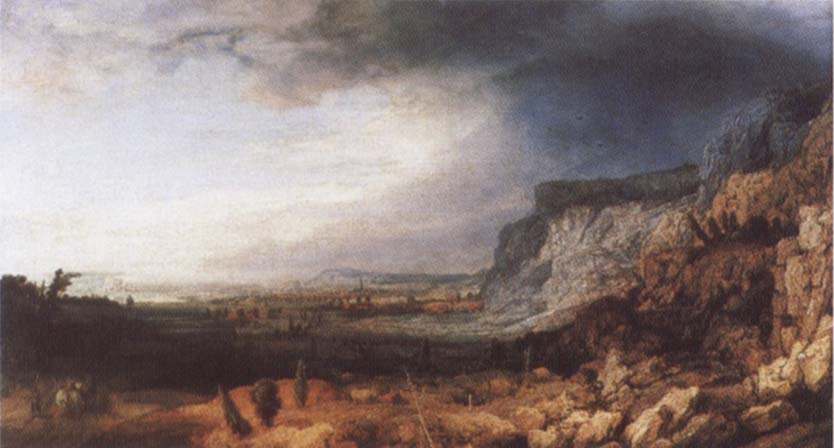 Broad Valley Landscape with Rocks